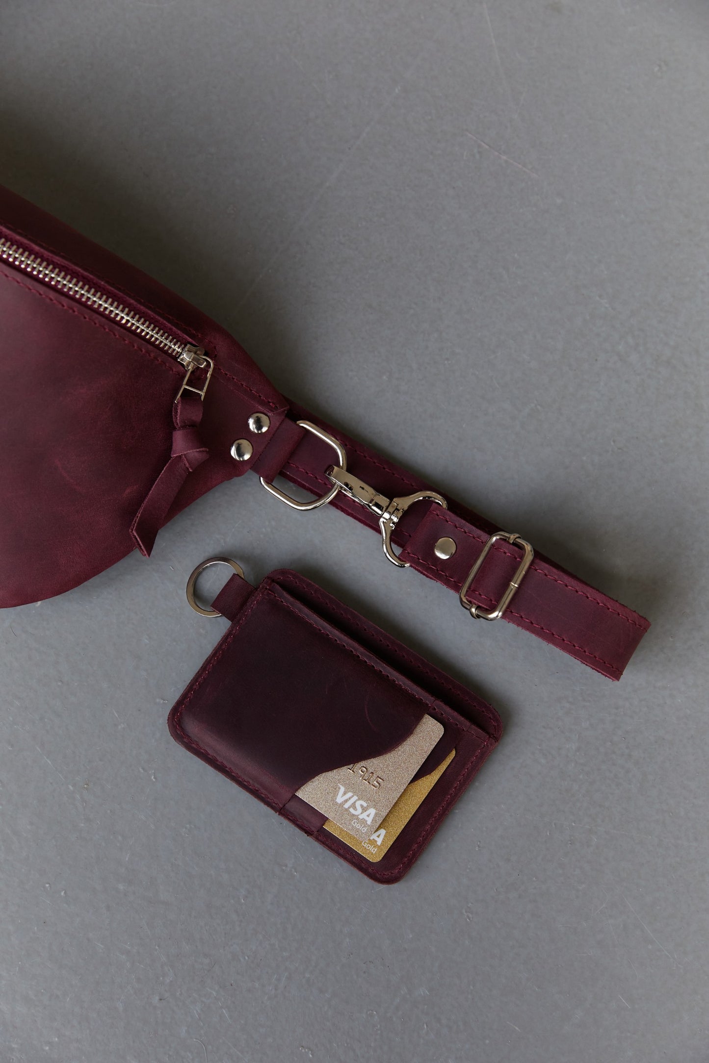 Cognac Leather Keychain Wallet β Premium Quality Wallet with Keychain