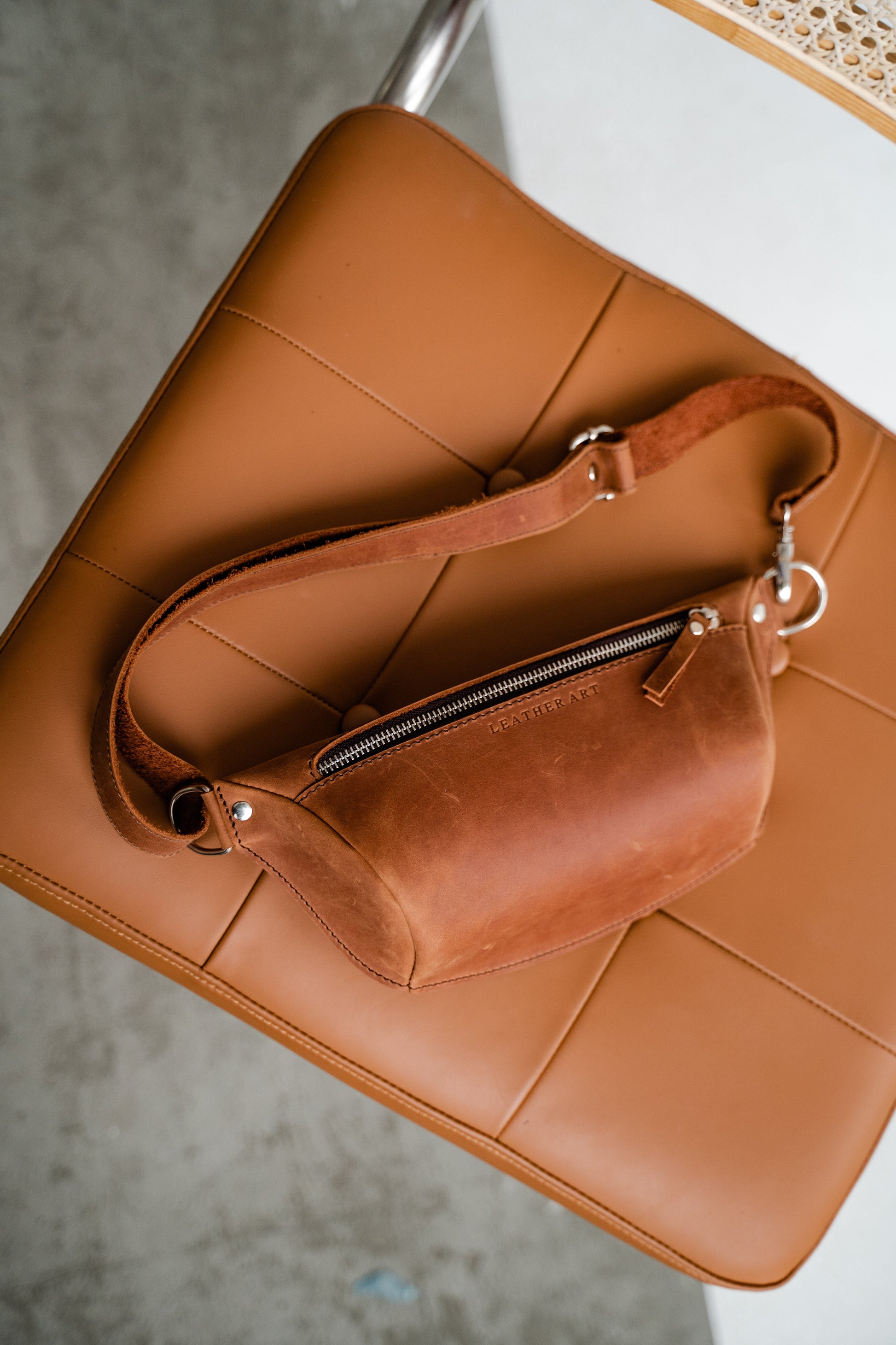 leather belt bag