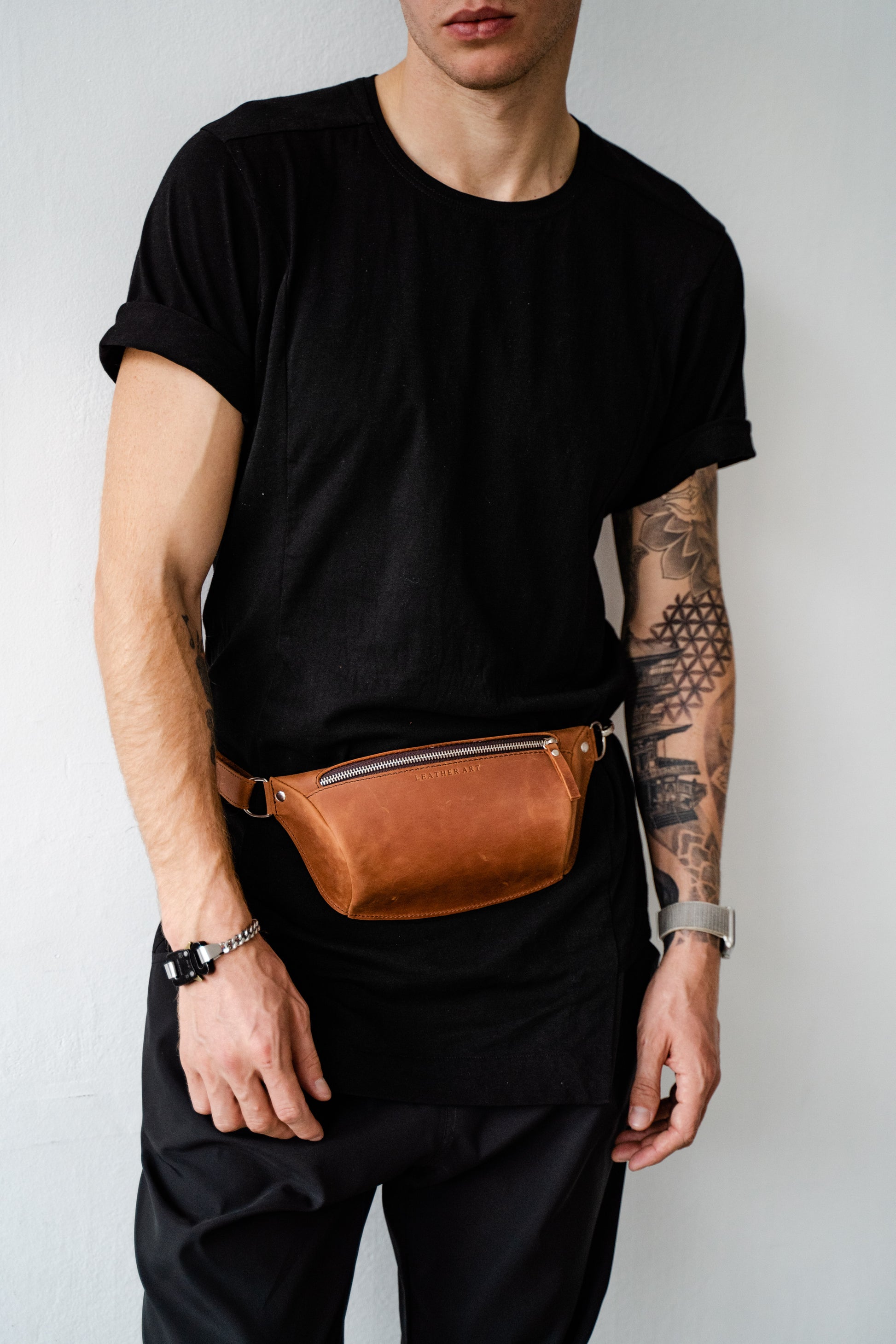 Leather fanny pack