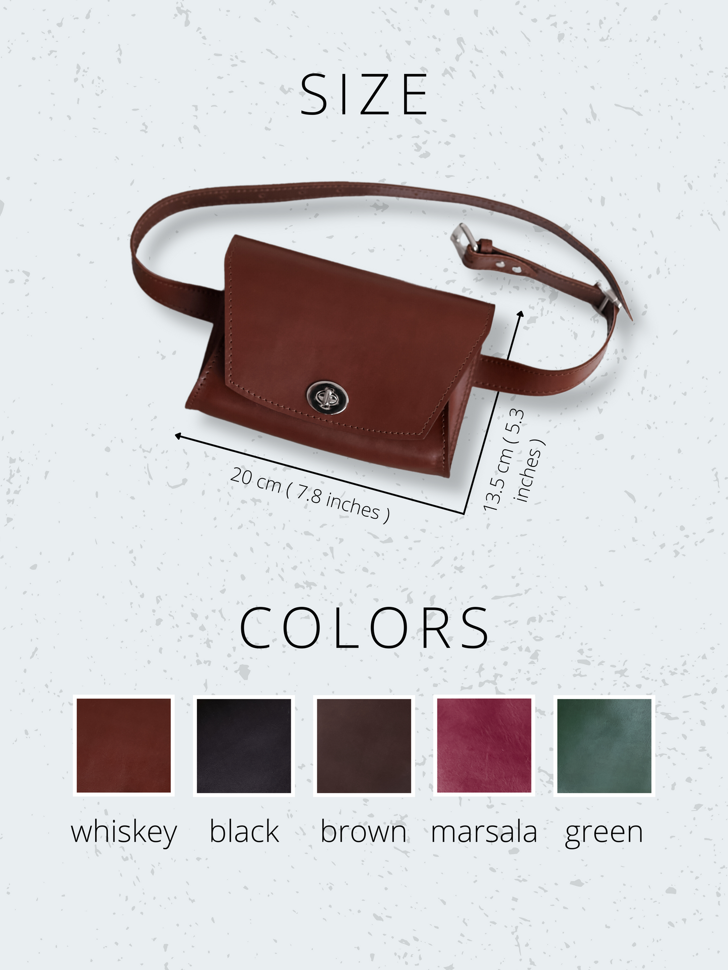 Burgundy leather belt bag